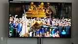 van de kerk naar de "trono"voor de processie