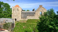Sigulda, ruïne van het kasteel van de Zwaardridders