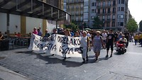 en er is een demonstratie