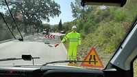 wegwerkzaamheden onderweg naar Ojén