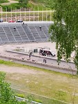 het schieten oefenen voor de biatlon