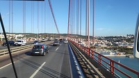 langste hangbrug in Europa en uit 1966