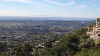 de kust van Afrika is te zien vanaf Mijas