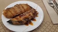 Aubergine met Pedro Jiménez saus