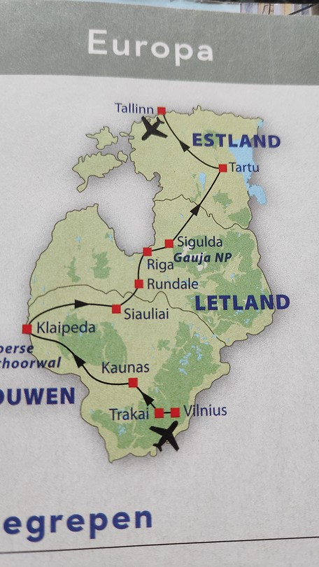 route Baltische staten