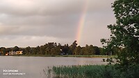 regenboog na een buitje