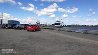 we nemen de ferry naar het eilandje Fur