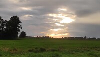 Zonsondergang onderweg