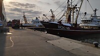 brand op een vissersboot