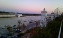 en uitzicht over rivier en baai van Cádiz