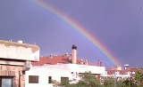 even een korte regenbui en daarna een mooie regenboog