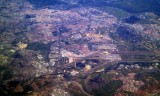 terugvlucht Malaga - Schiphol: boven Madrid