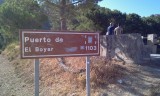 we zijn op de pas (puerto) op 1100 m hoogte