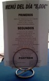 laatste warme maaltijd in Mijas; Menu voor 8 €