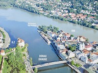 De Inn stroomt in de Donau