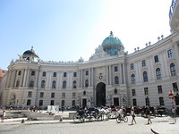 Alle koetsen op een rij voor de Hofburg