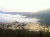 Rijstvelden zonsopkomst 1
