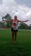 Sofia loves the rain as she loves dogs
