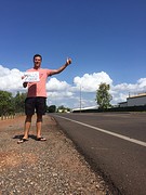 Tried to hitchhike with a sign but it did not work