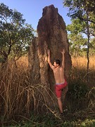 I almost reached the top of a termite mound