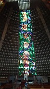 Huge stained glass windows at Cathedral Metropolitana