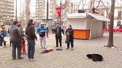 I knew one guy in Montevideo and saw coincidentally while he was playing with his band