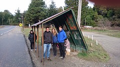 With a Dutch couple at an Argentinian busstops. Great design!