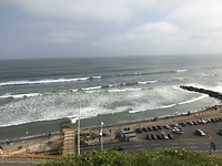 Veel surfers in Lima