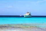 Onze boot vanaf klein Curacao