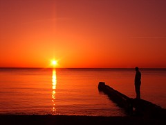 ondergaande zon