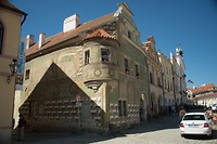 mooie gevel in Telc