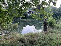 Meertje bij onze campingplek