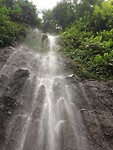 Onderaan de waterval in Bogor