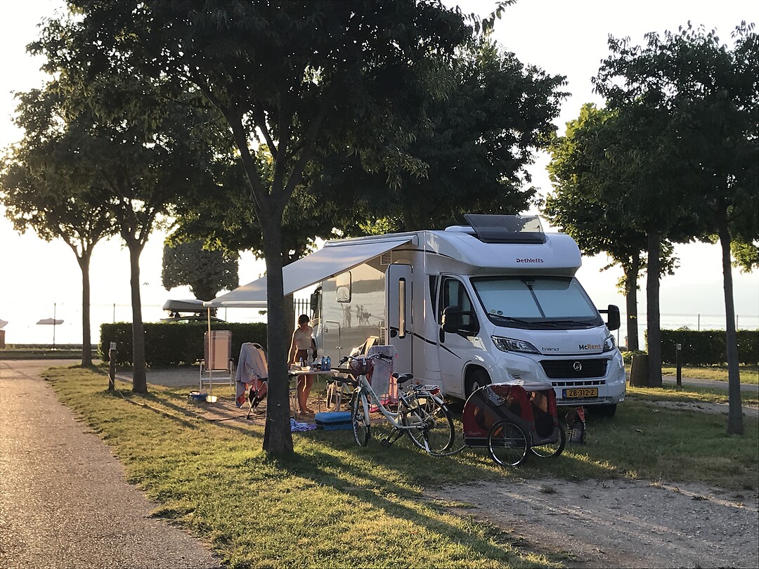 Met de camper aan het GardaMeer