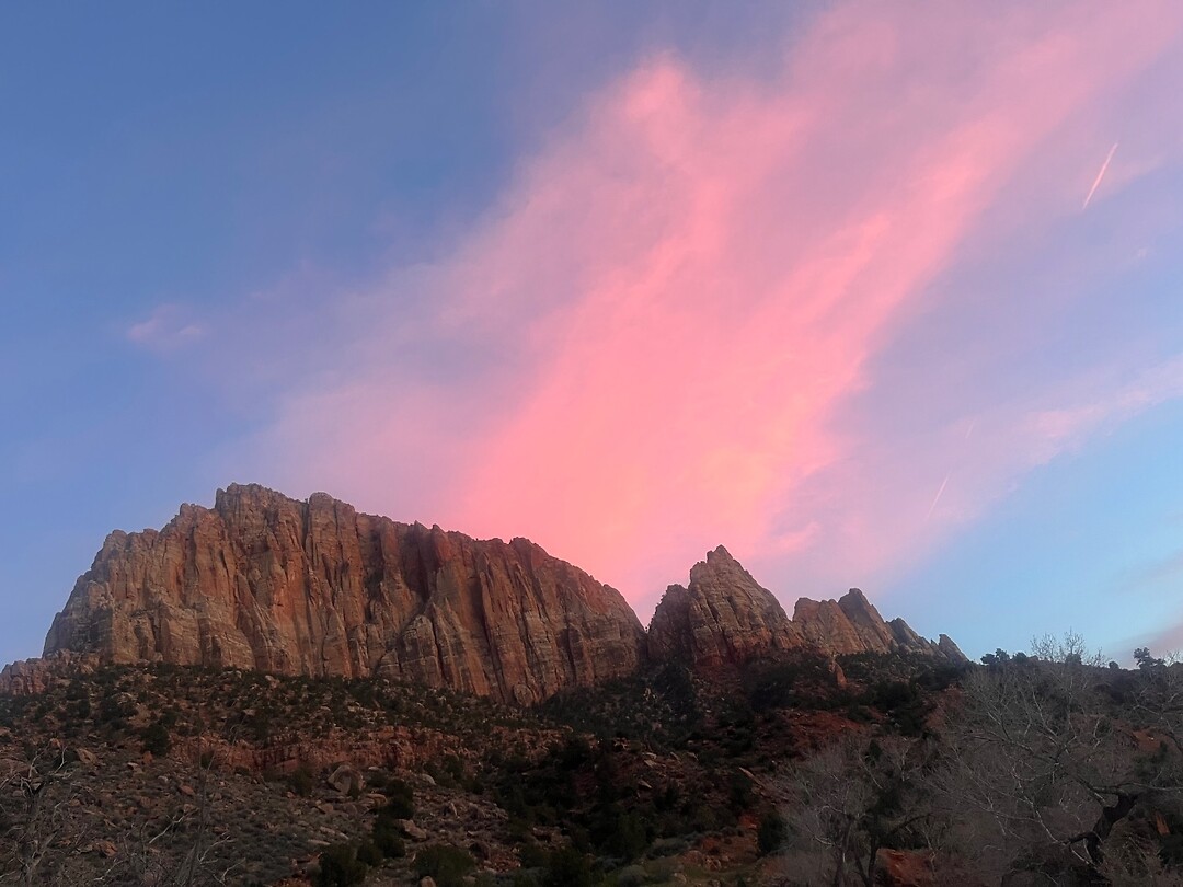 Zonsondergang Zion NP