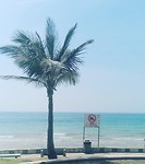 Mooi zandstrand, pracht weer