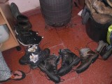 Drijfnatte schoenen.