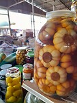 Gepekelde lookbollen.
