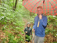 Wandelen in de regen