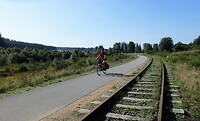 Langs de oude spoorrails fietsen