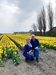 Zoals elke toerist gaan wij ook met de bloemen op de foto