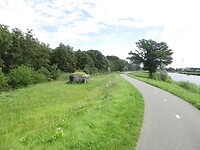 We verblijven in Amersfoort en daar verkennen we de omgeving, hier fietsen we langs de Grebbelinie