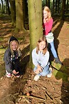 De eerste vliegenzwam gevonden door de meisjes