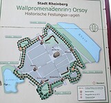 Een plattegrond van de vestingstad Orsoy