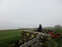 Bij de rode klif vandaag geen uitzicht over het IJsselmeer