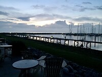 In de avond uit eten bij de potvis