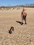 Langs het strand