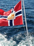 Vlag van onze postboot.