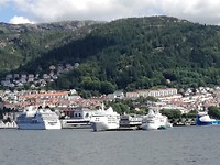 Bergen in zicht.