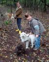 Met de honden en de poes in het bos, okt 2009